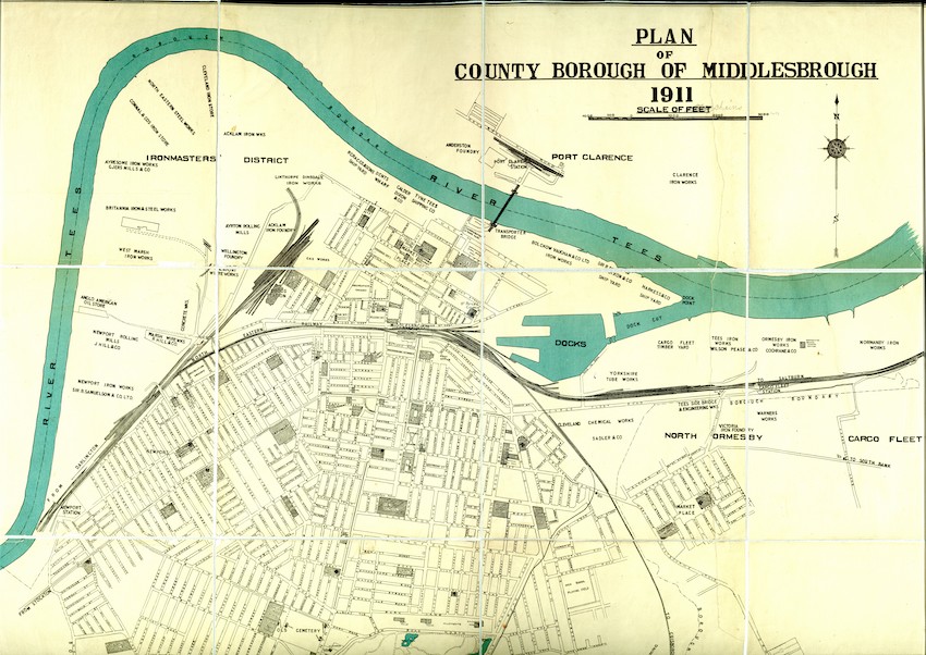 Plan of County Borough of Middlesbrough 1911 (Middlesbrough Libraries)