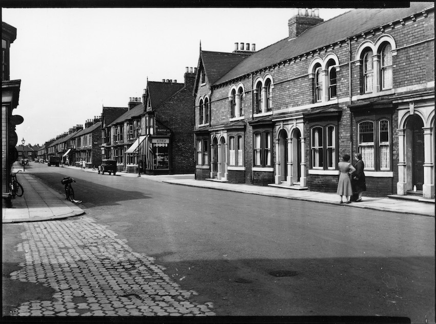 View along Prince's Road in 1950s looking towards Gresham Road, with Walpole Street on the right